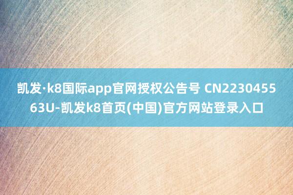凯发·k8国际app官网授权公告号 CN223045563U-凯发k8首页(中国)官方网站登录入口