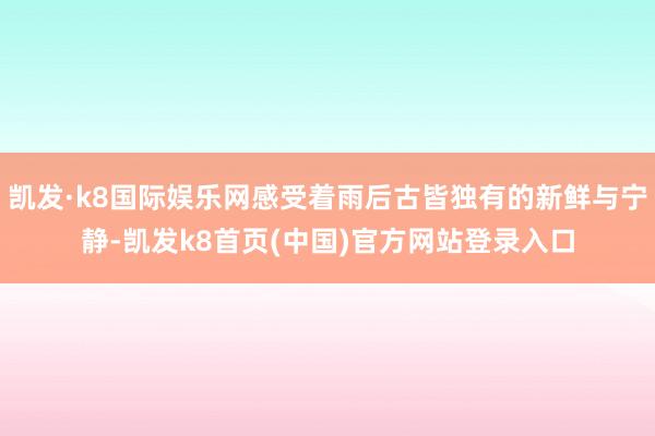 凯发·k8国际娱乐网感受着雨后古皆独有的新鲜与宁静-凯发k8首页(中国)官方网站登录入口