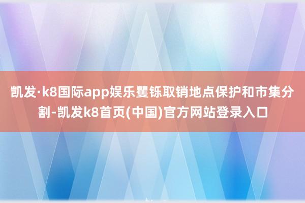 凯发·k8国际app娱乐矍铄取销地点保护和市集分割-凯发k8首页(中国)官方网站登录入口