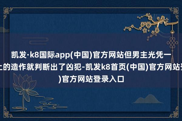 凯发·k8国际app(中国)官方网站但男主光凭一个民风上的造作就判断出了凶犯-凯发k8首页(中国)官方网站登录入口