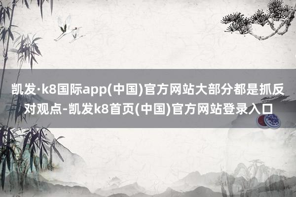 凯发·k8国际app(中国)官方网站大部分都是抓反对观点-凯发k8首页(中国)官方网站登录入口