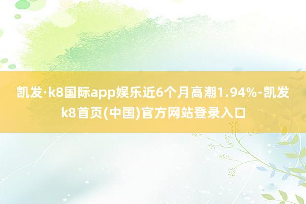 凯发·k8国际app娱乐近6个月高潮1.94%-凯发k8首页(中国)官方网站登录入口