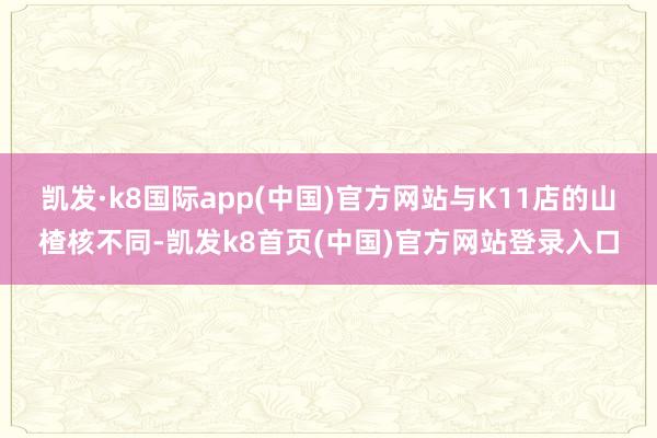 凯发·k8国际app(中国)官方网站与K11店的山楂核不同-凯发k8首页(中国)官方网站登录入口