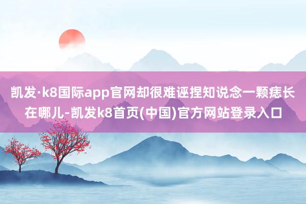 凯发·k8国际app官网却很难诬捏知说念一颗痣长在哪儿-凯发k8首页(中国)官方网站登录入口